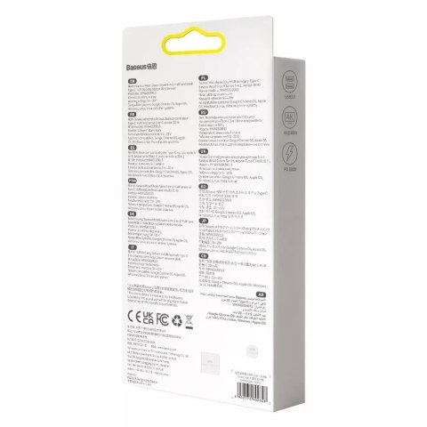 Baseus Baseus Metal Gleam Series multifunkcjonalny HUB USB 5w1 USB Typ C PD 100W HDMI szary (WKWG020013) Baseus Baseus Metal Gleam Series multifunkcjonalny HUB USB 5w1 USB Typ C PD 100W HDMI szary (WKWG020013)
