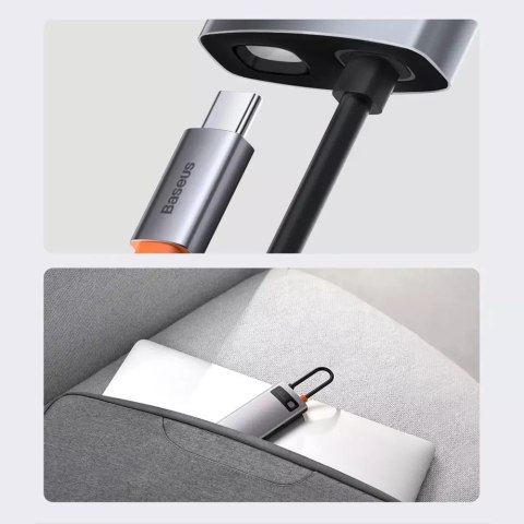 Baseus Baseus Metal Gleam Series multifunkcjonalny HUB USB 5w1 USB Typ C PD 100W HDMI szary (WKWG020013) Baseus Baseus Metal Gleam Series multifunkcjonalny HUB USB 5w1 USB Typ C PD 100W HDMI szary (WKWG020013)