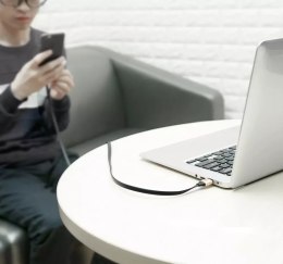 Baseus Baseus Nimble płaski kabel przewód USB / USB-C z uchwytem 2A 0,23M czarny (CATMBJ-01)