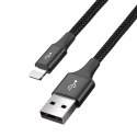 Baseus Baseus kabel przewód USB 4w1 2x Lightning / USB Typ C / micro USB w nylonowym oplocie 3.5A 1.2m czarny (CA1T4-A01)