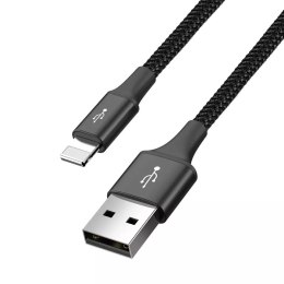 Baseus Baseus kabel przewód USB 4w1 2x Lightning / USB Typ C / micro USB w nylonowym oplocie 3.5A 1.2m czarny (CA1T4-A01)