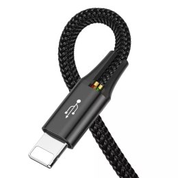 Baseus Baseus kabel przewód USB 4w1 2x Lightning / USB Typ C / micro USB w nylonowym oplocie 3.5A 1.2m czarny (CA1T4-A01)