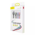 Baseus Baseus kabel przewód USB 4w1 Lightning / 2x USB Typ C / micro USB w nylonowym oplocie 3.5A 1.2m czarny (CA1T4-B01)