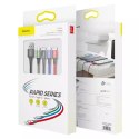 Baseus Baseus kabel przewód USB 4w1 Lightning / 2x USB Typ C / micro USB w nylonowym oplocie 3.5A 1.2m czarny (CA1T4-B01)