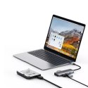 Choetech Choetech 7w1 wielofunkcyjny HUB USB Typ C - 3x USB 3.2 Gen 1 / czytnik kart SD i TF / HDMI 4K 30Hz / USB Typ C szary (HUB-M19 gr