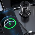 Dudao Dudao 3w1 ładowarka samochodowa USB 3,4 A wbudowany kabel Lightning / USB Typ C / micro USB czarny (R5ProN black)
