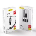 Dudao Dudao 3w1 ładowarka samochodowa USB 3,4 A wbudowany kabel Lightning / USB Typ C / micro USB czarny (R5ProN black)