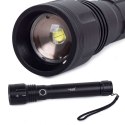 ProducentTymczasowy Latarka taktyczna ręczna szperacz wojskowa P58 CREE XHP50 ZOOM 5 Trybów pracy 1000m Czarna