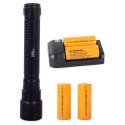 ProducentTymczasowy Latarka taktyczna ręczna szperacz wojskowa P58 CREE XHP50 ZOOM 5 Trybów pracy 1000m Czarna