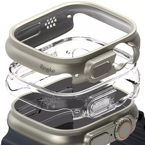 Ringke RINGKE SLIM 2-PACK APPLE WATCH ULTRA (49 MM) CLEAR & TITANIUM GREY Ringke RINGKE SLIM 2-PACK APPLE WATCH ULTRA (49 MM) CLEAR & TITANIUM GREY