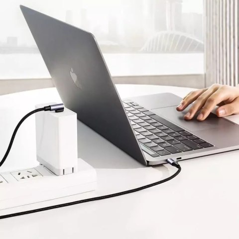 UGreen Ugreen kątowy kabel przewód USB Typ C - USB Typ C Power Delivery 60 W 20 V 3 A 1 m czarno-szary (US255 50123) UGreen Ugreen kątowy kabel przewód USB Typ C - USB Typ C Power Delivery 60 W 20 V 3 A 1 m czarno-szary (US255 50123)