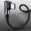 UGreen Ugreen kątowy kabel przewód USB Typ C - USB Typ C Power Delivery 60 W 20 V 3 A 1 m czarno-szary (US255 50123)