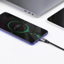 UGreen Ugreen kątowy kabel przewód USB Typ C - USB Typ C Power Delivery 60 W 20 V 3 A 1 m czarno-szary (US255 50123)