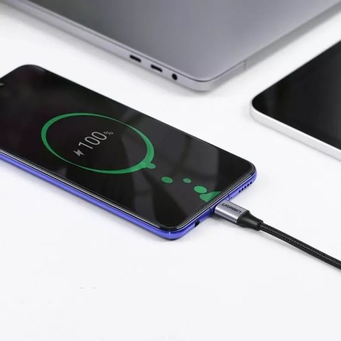 UGreen Ugreen kątowy kabel przewód USB Typ C - USB Typ C Power Delivery 60 W 20 V 3 A 1 m czarno-szary (US255 50123) UGreen Ugreen kątowy kabel przewód USB Typ C - USB Typ C Power Delivery 60 W 20 V 3 A 1 m czarno-szary (US255 50123)
