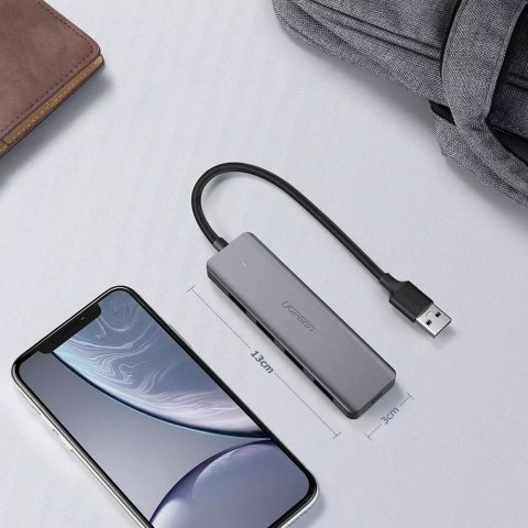 UGreen Ugreen rozdzielacz HUB USB - 4x USB 3.2 Gen 1 z portem zasilania micro USB szary (CM219 50985) UGreen Ugreen rozdzielacz HUB USB - 4x USB 3.2 Gen 1 z portem zasilania micro USB szary (CM219 50985)