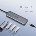 UGreen Ugreen rozdzielacz HUB USB - 4x USB 3.2 Gen 1 z portem zasilania micro USB szary (CM219 50985)