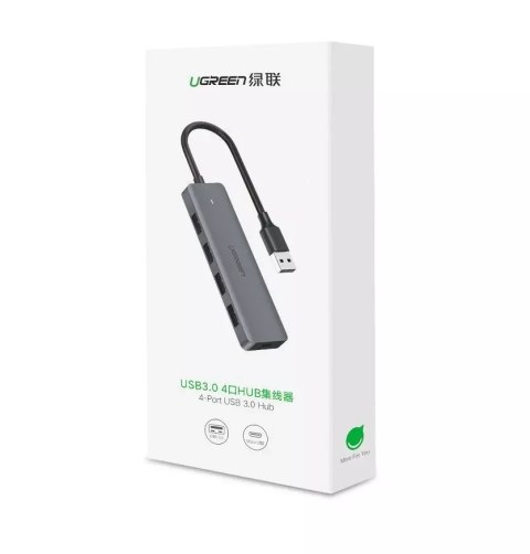 UGreen Ugreen rozdzielacz HUB USB - 4x USB 3.2 Gen 1 z portem zasilania micro USB szary (CM219 50985) UGreen Ugreen rozdzielacz HUB USB - 4x USB 3.2 Gen 1 z portem zasilania micro USB szary (CM219 50985)