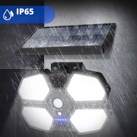 ProducentTymczasowy Lampa solarna wodoodporna ścienna 180 COB LED z czujnikiem ruchu PIR + Pilot ProducentTymczasowy Lampa solarna wodoodporna ścienna 180 COB LED z czujnikiem ruchu PIR + Pilot