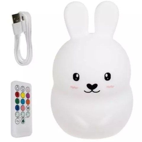 ProducentTymczasowy Lampka nocna LED silikonowa dla dzieci 9 kolorów Lampa Króliczek królik + pilot ProducentTymczasowy Lampka nocna LED silikonowa dla dzieci 9 kolorów Lampa Króliczek królik + pilot