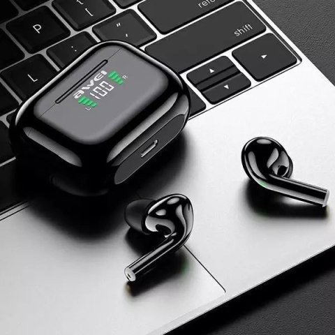 Awei AWEI Słuchawki bezprzewodowe Bluetooth 5.1 T29P TWS + stacja dokująca Czarne Awei AWEI Słuchawki bezprzewodowe Bluetooth 5.1 T29P TWS + stacja dokująca Czarne