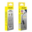 Awei Adapter AWEI CL-121 Lightning-Lightning/ Jack 3.5 2w1 czarny/black