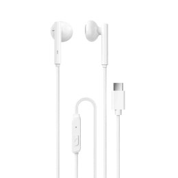 Dudao Dudao przewodowe słuchawki USB Typ C 1,2m biały (X3B-W)