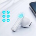 Joyroom Słuchawki bezprzewodowe Bluetooth 5.3 douszne ENC Joyroom wodoodporne IPX4 + etui ładujące białe