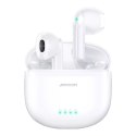 Joyroom Słuchawki bezprzewodowe Bluetooth 5.3 douszne ENC Joyroom wodoodporne IPX4 + etui ładujące białe