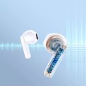 Joyroom Słuchawki bezprzewodowe Bluetooth 5.3 douszne ENC Joyroom wodoodporne IPX4 + etui ładujące białe