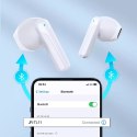 Joyroom Słuchawki bezprzewodowe Bluetooth 5.3 douszne ENC Joyroom wodoodporne IPX4 + etui ładujące białe