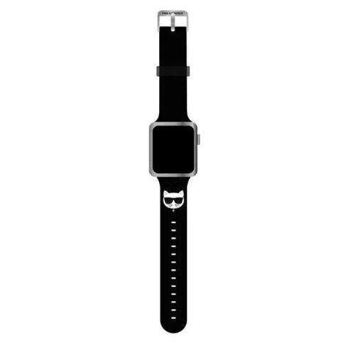 Karl Lagerfeld Pasek do smartwatcha Karl Lagerfeld KLAWLSLCK do Apple Watch 42/44/45mm czarny/black strap Silicone Choupette Heads Karl Lagerfeld Pasek do smartwatcha Karl Lagerfeld KLAWLSLCK do Apple Watch 42/44/45mm czarny/black strap Silicone Choupette Heads