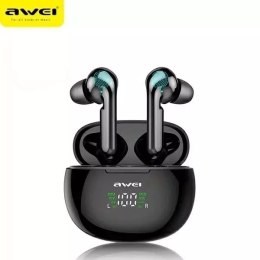 Awei AWEI słuchawki Bluetooth 5.0 T15P TWS + stacja dokująca czarny/black