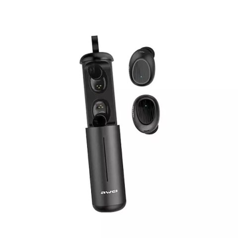 Awei AWEI słuchawki Bluetooth 5.0 T55 TWS + stacja dokująca czarny/black Awei AWEI słuchawki Bluetooth 5.0 T55 TWS + stacja dokująca czarny/black
