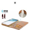 Dux Ducis Etui ochronne Dux Ducis Hivo do Samsung Galaxy S23 pokrowiec z klapką portfel podstawka blokada RFID brązowe