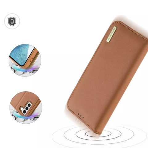 Dux Ducis Etui ochronne Dux Ducis Hivo do Samsung Galaxy S23 pokrowiec z klapką portfel podstawka blokada RFID brązowe Dux Ducis Etui ochronne Dux Ducis Hivo do Samsung Galaxy S23 pokrowiec z klapką portfel podstawka blokada RFID brązowe
