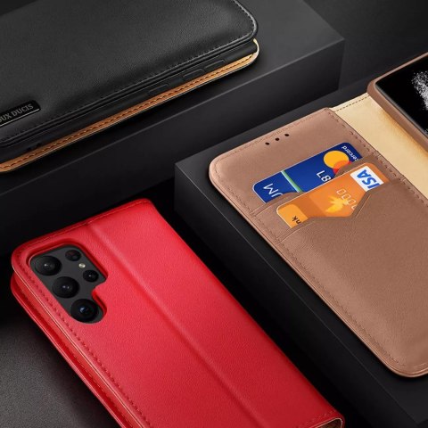 Dux Ducis Etui ochronne Dux Ducis Hivo do Samsung Galaxy S23 pokrowiec z klapką portfel podstawka blokada RFID brązowe Dux Ducis Etui ochronne Dux Ducis Hivo do Samsung Galaxy S23 pokrowiec z klapką portfel podstawka blokada RFID brązowe