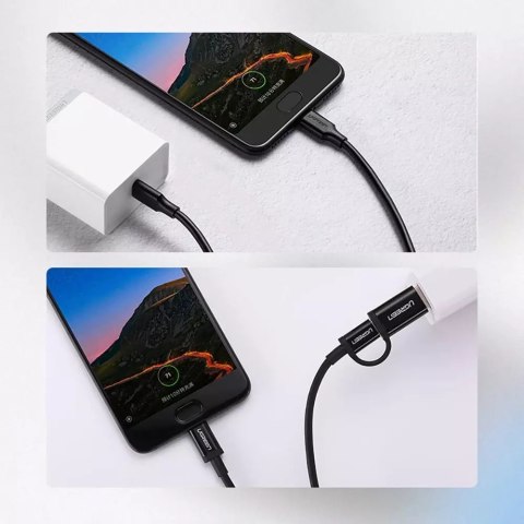 UGreen Kabel UGREEN USB Typ C do ładowania i transferu danych 3A 0,5m czarny (US286) UGreen Kabel UGREEN USB Typ C do ładowania i transferu danych 3A 0,5m czarny (US286)