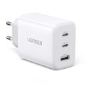 UGreen Ugreen szybka ładowarka sieciowa 2x USB Typ C / USB 65W PD3.0, QC3.0/4.0+ biała (CD275)