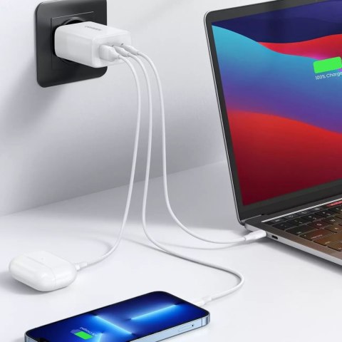 UGreen Ugreen szybka ładowarka sieciowa 2x USB Typ C / USB 65W PD3.0, QC3.0/4.0+ biała (CD275) UGreen Ugreen szybka ładowarka sieciowa 2x USB Typ C / USB 65W PD3.0, QC3.0/4.0+ biała (CD275)