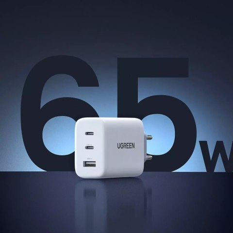 UGreen Ugreen szybka ładowarka sieciowa 2x USB Typ C / USB 65W PD3.0, QC3.0/4.0+ biała (CD275) UGreen Ugreen szybka ładowarka sieciowa 2x USB Typ C / USB 65W PD3.0, QC3.0/4.0+ biała (CD275)