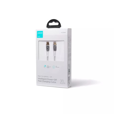 Joyroom Joyroom kabel szybko ładujący z inteligentnym wyłącznikiem USB-C - Lightning 20W 1.2m biały (S-CL020A3)