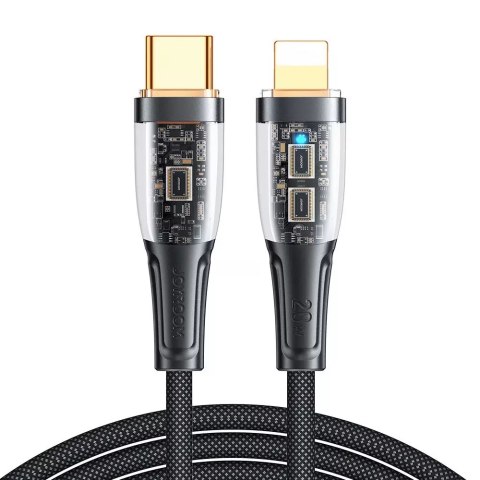 Joyroom Joyroom kabel szybko ładujący z inteligentnym wyłącznikiem USB-C - Lightning 20W 1.2m czarny (S-CL020A3) Joyroom Joyroom kabel szybko ładujący z inteligentnym wyłącznikiem USB-C - Lightning 20W 1.2m czarny (S-CL020A3)