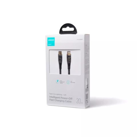 Joyroom Joyroom kabel szybko ładujący z inteligentnym wyłącznikiem USB-C - Lightning 20W 1.2m czarny (S-CL020A3) Joyroom Joyroom kabel szybko ładujący z inteligentnym wyłącznikiem USB-C - Lightning 20W 1.2m czarny (S-CL020A3)