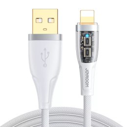 Joyroom Joyroom kabel z szybkim ładowaniem z inteligentnym wyłącznikiem USB-A - Lightning 2.4A 1.2m biały (S-UL012A3)