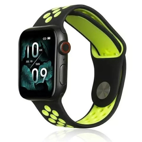 ProducentTymczasowy Beline pasek Apple Watch Sport Silicone 38/40/41mm czarno-limonkowy black/lime