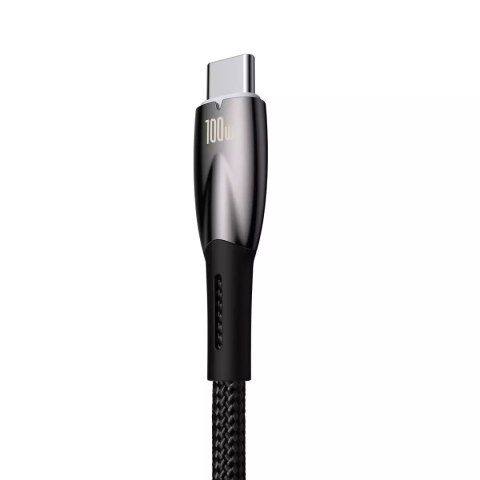 Ringke Baseus Glimmer Series kabel do szybkiego ładowania USB-A - USB-C 100W 480Mb/s 1m czarny Ringke Baseus Glimmer Series kabel do szybkiego ładowania USB-A - USB-C 100W 480Mb/s 1m czarny