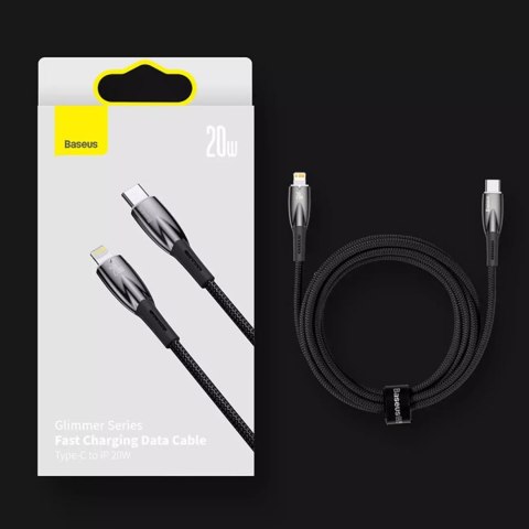 Ringke Baseus Glimmer Series kabel do szybkiego ładowania USB-A - USB-C 100W 480Mb/s 1m czarny Ringke Baseus Glimmer Series kabel do szybkiego ładowania USB-A - USB-C 100W 480Mb/s 1m czarny