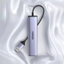 UGreen HUB UGREEN wielofunkcyjny adapter HUB USB 3.0 - 3 x USB / Ethernet RJ-45 / USB Typ C PD szary (CM475)