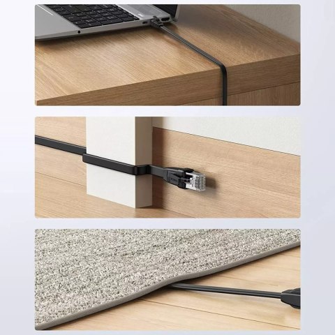 UGreen Płaski kabel sieciowy UGREEN LAN Ethernet Cat. 6 0,5m czarny (NW102) UGreen Płaski kabel sieciowy UGREEN LAN Ethernet Cat. 6 0,5m czarny (NW102)