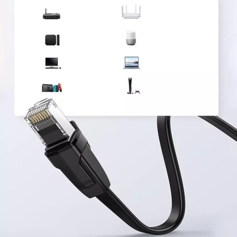 UGreen Płaski kabel sieciowy UGREEN LAN Ethernet Cat. 6 0,5m czarny (NW102) UGreen Płaski kabel sieciowy UGREEN LAN Ethernet Cat. 6 0,5m czarny (NW102)